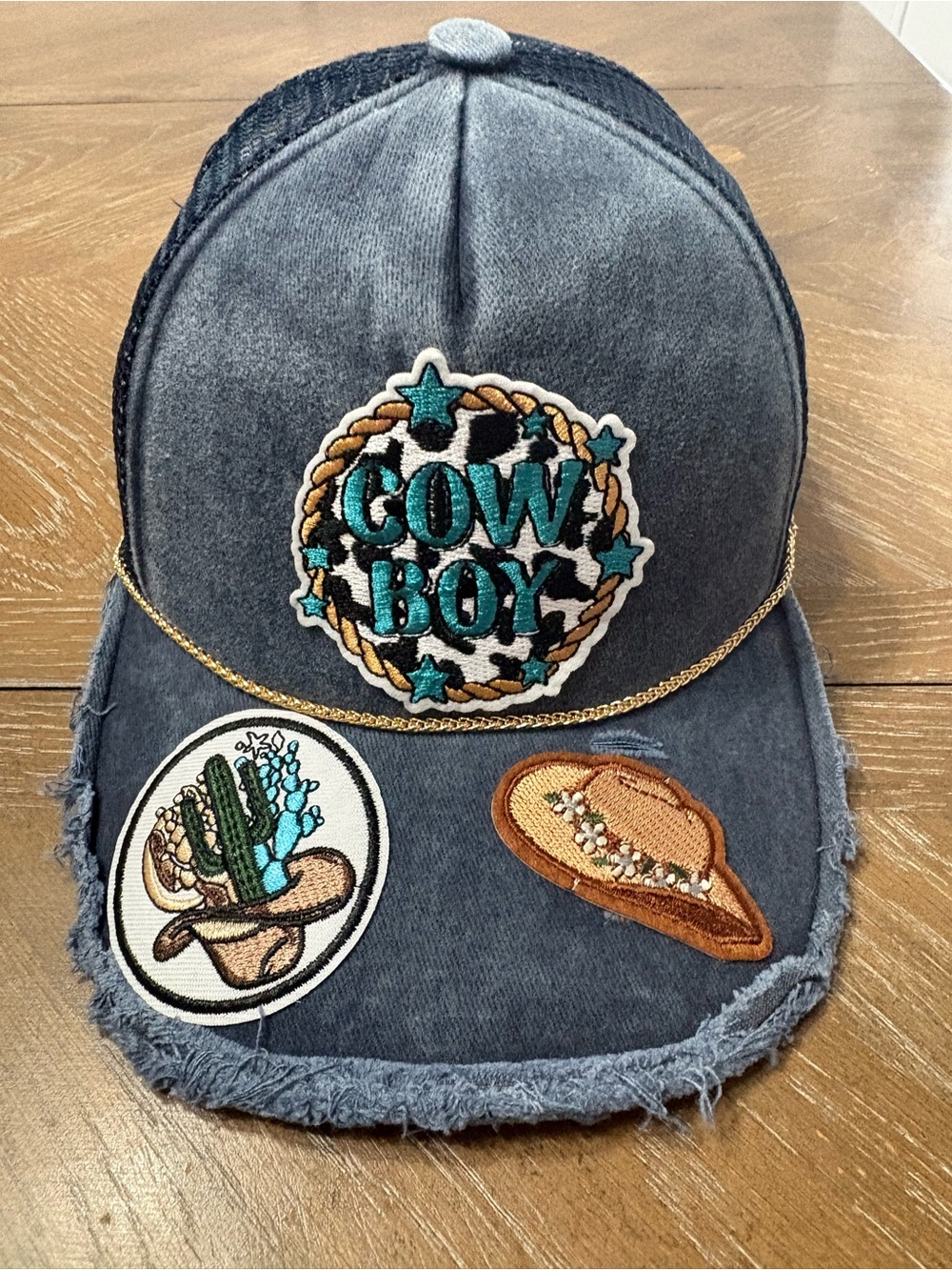 Cowboy Distressed Trucker Hat New